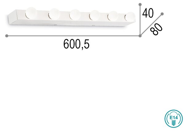 Απλίκα Ideal Lux Prive 159423 Λευκό