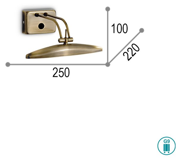 Απλίκα Ideal Lux Mirror-20 017327 Αντικέ