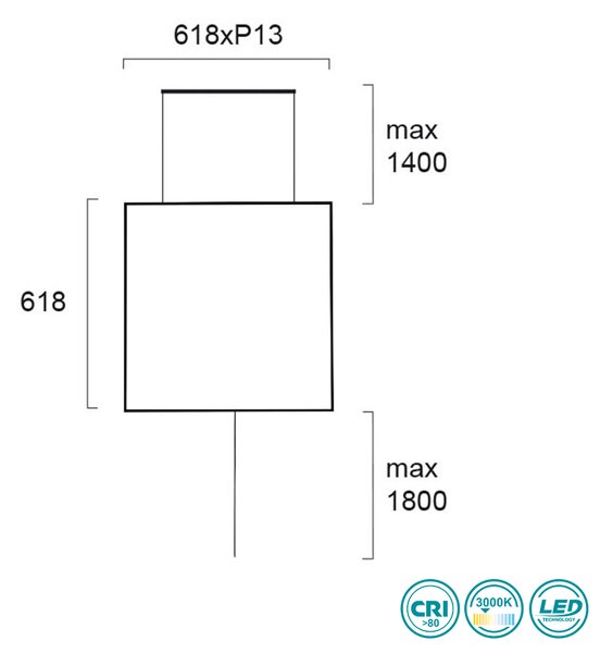 Απλίκα Viokef Shadow 4222200 Μαύρο