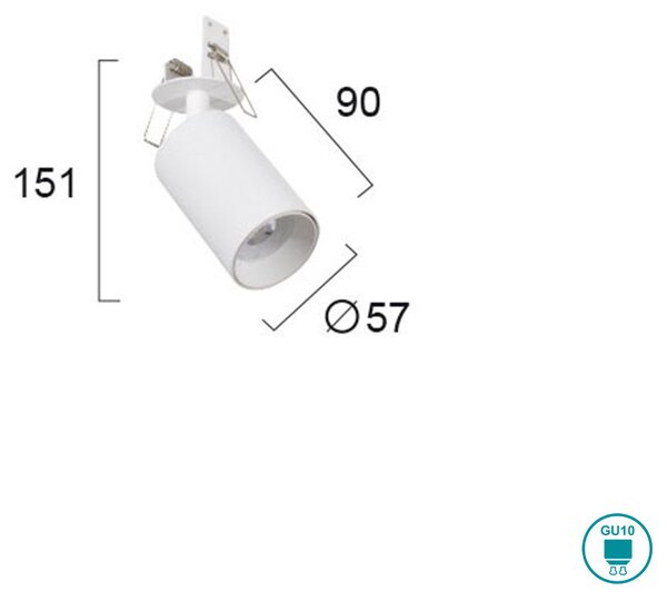 Φωτιστικό Σποτ Χωνευτό Viokef Stage 4241000 Λευκό