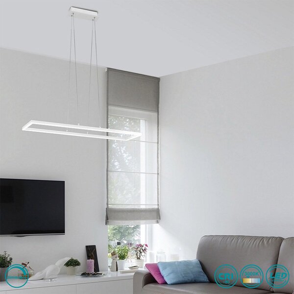 Φωτιστικό Κρεμαστό Fabas Luce Bard 3394-45-102 Λευκό