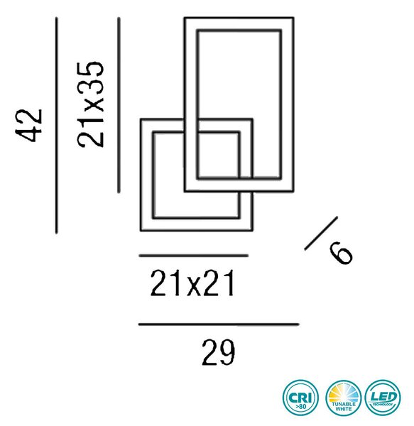 Απλίκα Perenz Cross 6598NCT Μαύρο