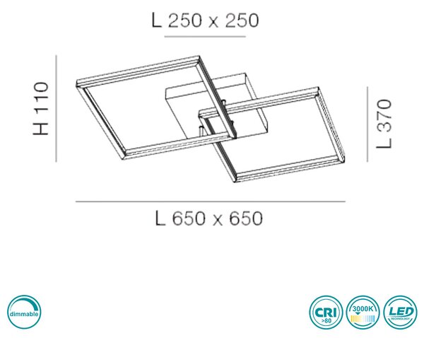 Φωτιστικό Οροφής Fabas Luce Bard 3394-65-102 Λευκό