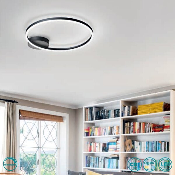 Φωτιστικό Οροφής Fabas Luce Giotto 3508-61-101 Μαύρο