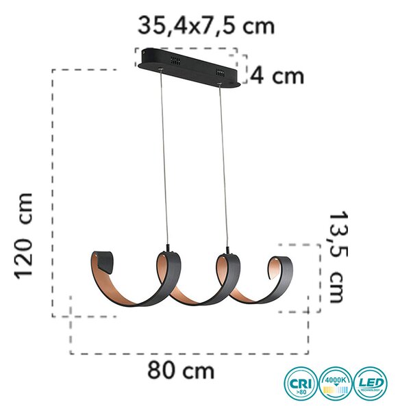 Φωτιστικό Κρεμαστό Fan Europe Helix-S4 NER 8031440362764