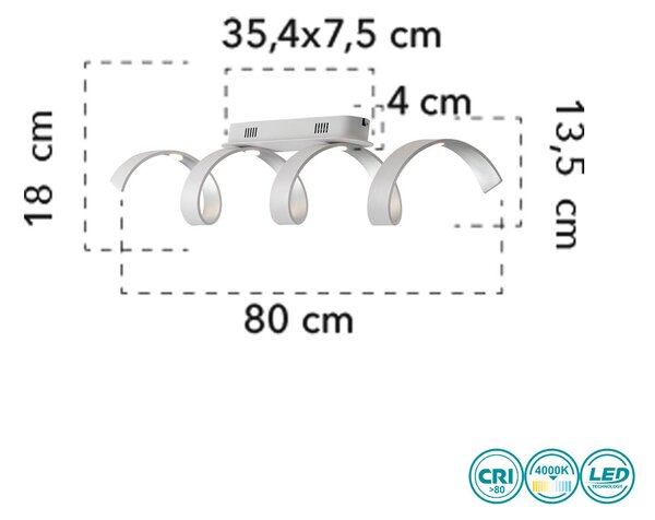 Φωτιστικό Οροφής Fan Europe Helix-PL4 BCO 8031414868711