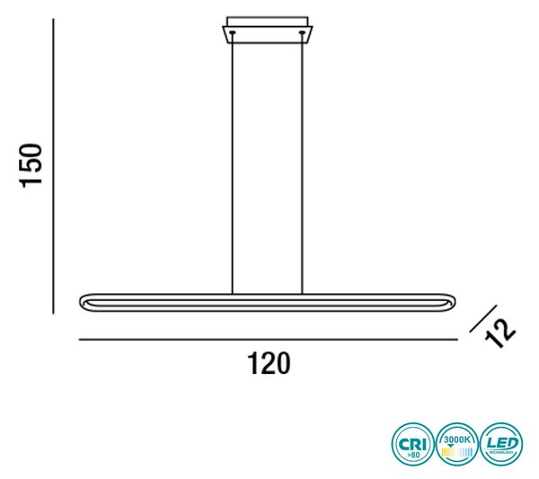 Φωτιστικό Κρεμαστό Perenz Circuit 6622BLC Λευκό