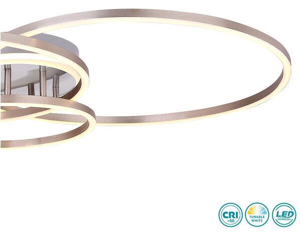 Φωτιστικό Οροφής Globo Lighting Munni 67221-40 Νίκελ Ματ