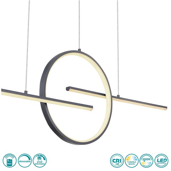 Κρεμαστό Φωτιστικό Ράγα Globo Lighting Barral 67121-50G