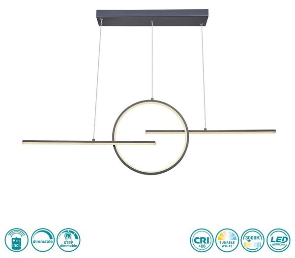 Κρεμαστό Φωτιστικό Ράγα Globo Lighting Barral 67121-50G