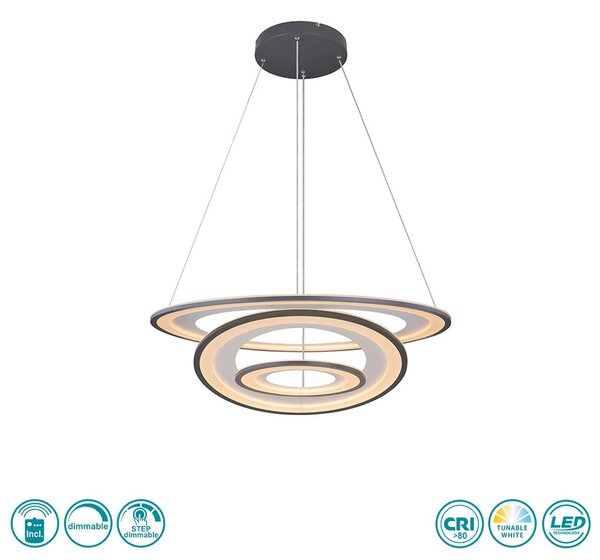 Κρεμαστό Φωτιστικό Globo Lighting Torrelle 67122-120G Γκρι Σκούρο