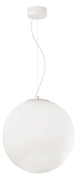 IDEAL LUX Ideal Lux Mapa γυάλινο κρεμαστό φωτιστικό Ø 40 cm, ρυθμιζόμενος, Λευκό, Σαλόνι / τραπεζαρία, Γυαλί, σύγχρονο, Σφαίρα