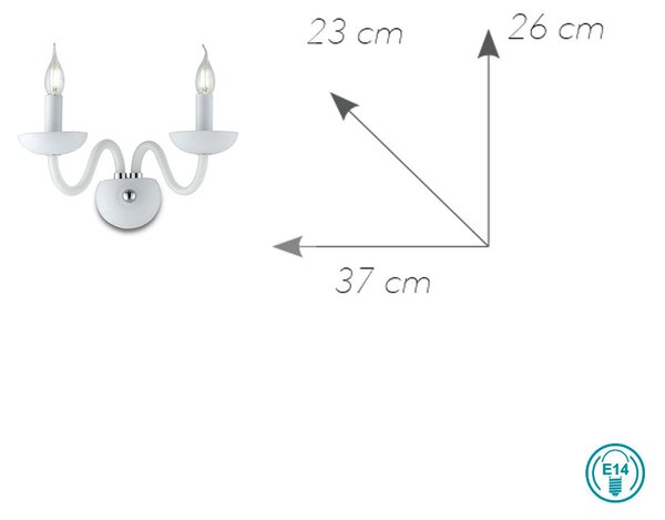 Απλίκα Fan Europe Alfiere-AP2 BCO 8031414863808 Λευκή