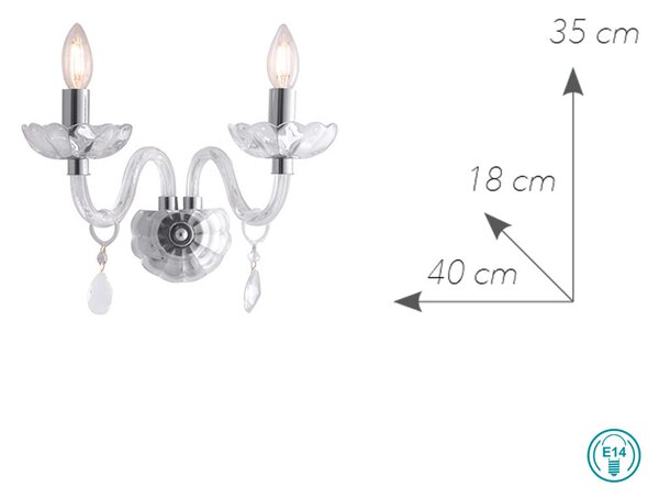 Απλίκα Fan Europe Riflesso-AP2 8031440362054 Χρώμιο