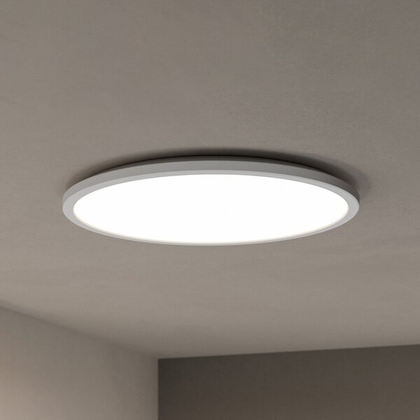 EGLO connect LED φωτιστικό οροφής Rovito-Z, λευκό, Ø 50 cm, ρυθμιζόμενος, Λευκό, Σαλόνι / τραπεζαρία, Πλαστικό, Στρογγυλό τοίχο