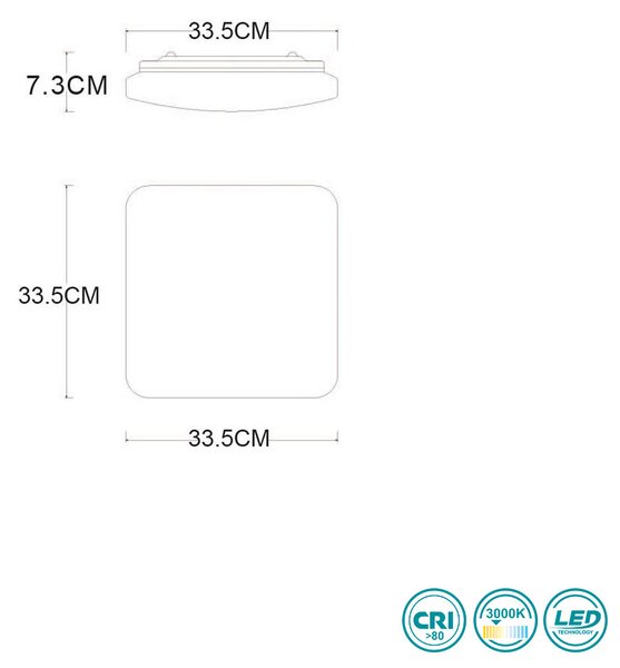 Φωτιστικό Οροφής Globo Lighting Lassy 48406-24 Λευκό