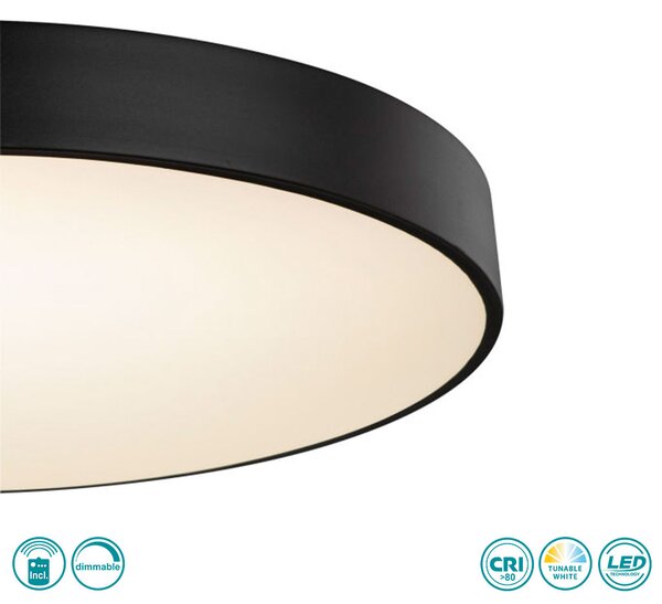 Φωτιστικό Οροφής Globo Lighting Wiss 41744-48S Μαύρο