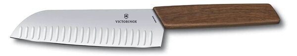 Μαχαίρι Santoku Victorinox Swiss Modern με ξύλινη λαβή και μήκος λεπίδας 17cm - Σε ειδική συσκευασία δώρου