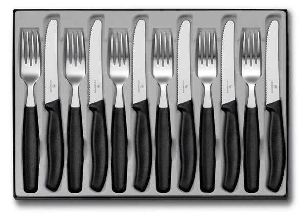 Σετ Μαχαιροπίρουνα Victorinox Swiss Classic - Black - 12 τεμάχια
