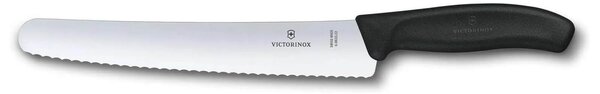 Μαχαιρι τεμαχισμού - ζαχαροπλαστικης Victorinox Swiss Classic οδοντωτό και μήκος λεπίδας 22cm - Black