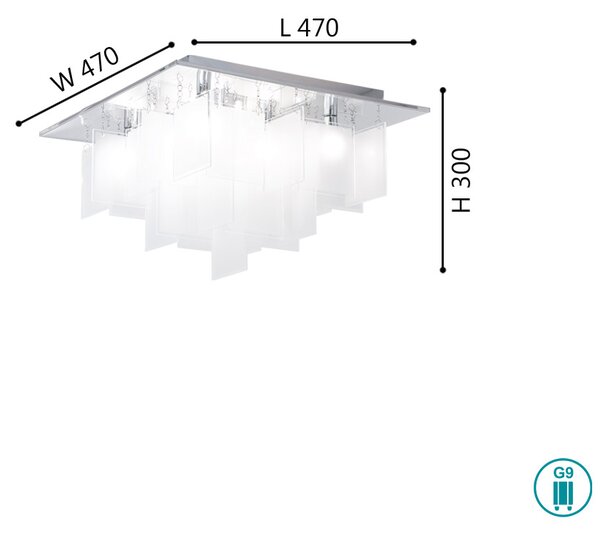 Φωτιστικό Οροφής Eglo Condrada 1 92727 Χρώμιο
