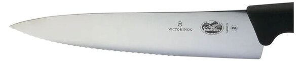 Μαχαίρι σεφ Victorinox Fibrox μισό οδοντωτό και μήκος λεπίδας 25cm - Black