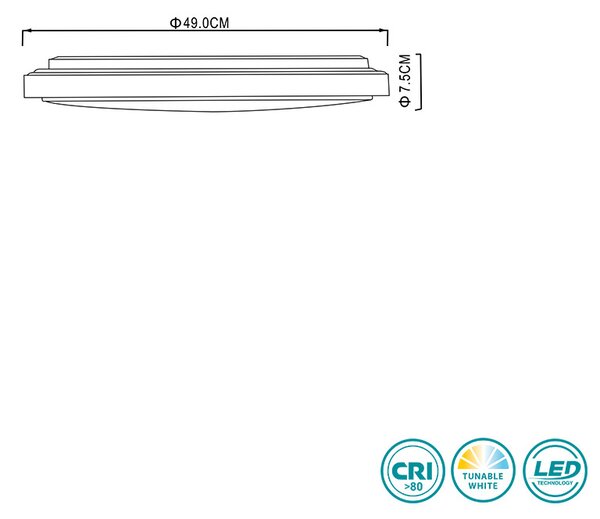 Φωτιστικό Οροφής Globo Lighting Kalle 48408-32 Λευκό