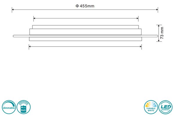 Φωτιστικό Οροφής Globo Lighting Optima 41310-30 Λευκό