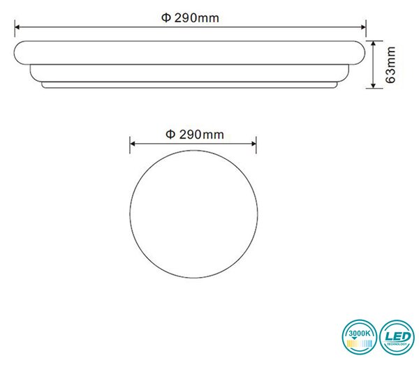 Φωτιστικό Οροφής Globo Lighting Tarug 41003-20 Λευκό