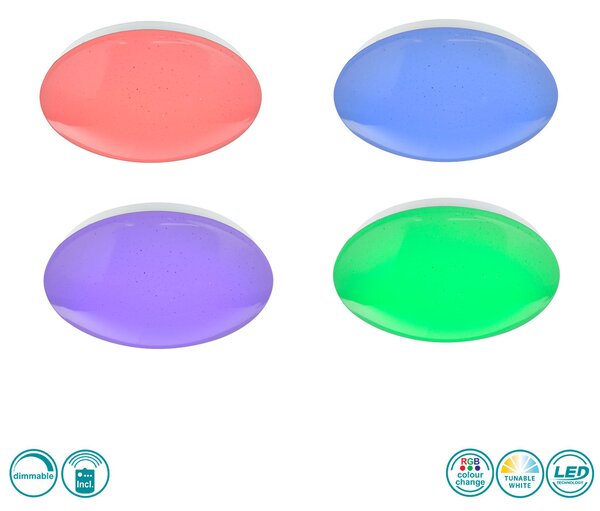 Φωτιστικό Οροφής Globo Lighting Atreju I 48363RGB Λευκό