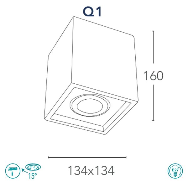 Σποτ Intec Space-Q1 8031434171211 Γύψινο