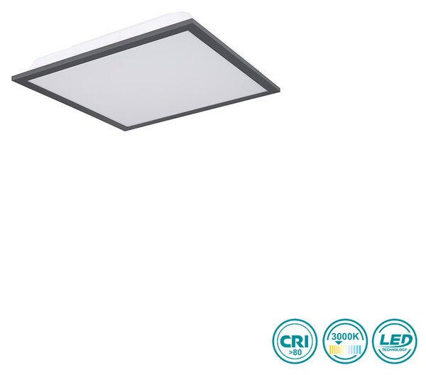 Φωτιστικό Οροφής Globo Lighting Doro 416080D1 Γκρι