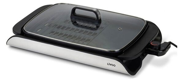 Ηλεκτρική Ψησταριά plancha Livoo DOC321 με ισχύ 2000W, ρυθμιζόμενο θερμοστάτη και επιφάνεια ψησίματος 40x30cm
