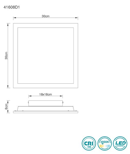 Φωτιστικό Οροφής Globo Lighting Doro 41608D1 Λευκό