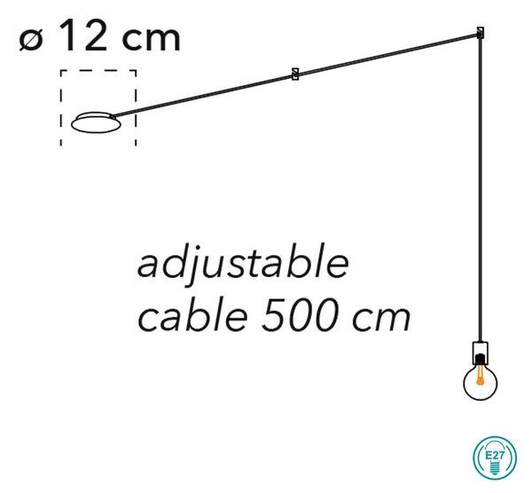 Φωτιστικό Οροφής Fan Europe Habitat-PL1 NER 8031414869640 Μαύρο