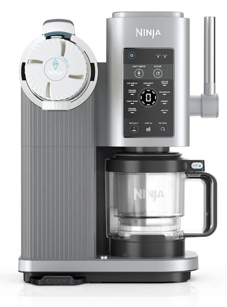 Παγωτομηχανή Ninja CREAMi Scoop & Swirl NC701EU με 13 προγράμματα, ισχύ 800W και χωρητικότητα 480ml - Ασημί