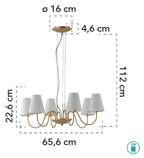 Φωτιστικό Κρεμαστό Fan Europe Canto/6 8031414863303