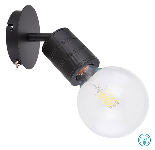 Απλίκα Globo Lighting Hermine 54030-1 Μαύρο