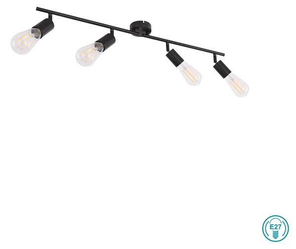 Φωτιστικό Οροφής Globo Lighting Martha 54008-4 Μαύρο