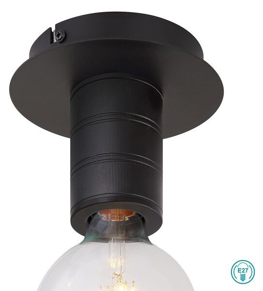 Φωτιστικό Οροφής Globo Lighting Hermine 54030-1D Μαύρο