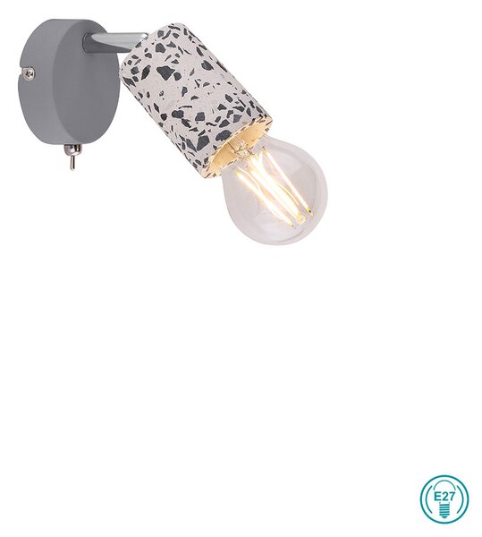 Απλίκα Globo Lighting Edmund 54011-1 Γκρι