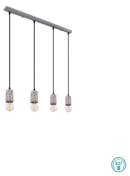 Κρεμαστό Φωτιστικό Ράγα Globo Lighting Edmund 54011-4H Γκρι