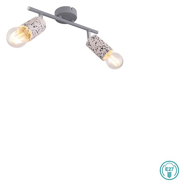 Φωτιστικό Οροφής Globo Lighting Edmund 54011-2 Γκρι