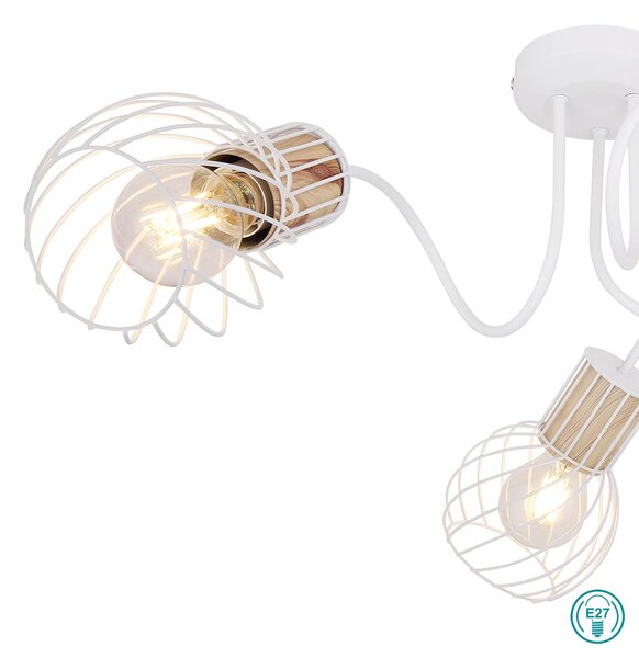 Φωτιστικό Οροφής Globo Lighting Luise 54012-3 Λευκό