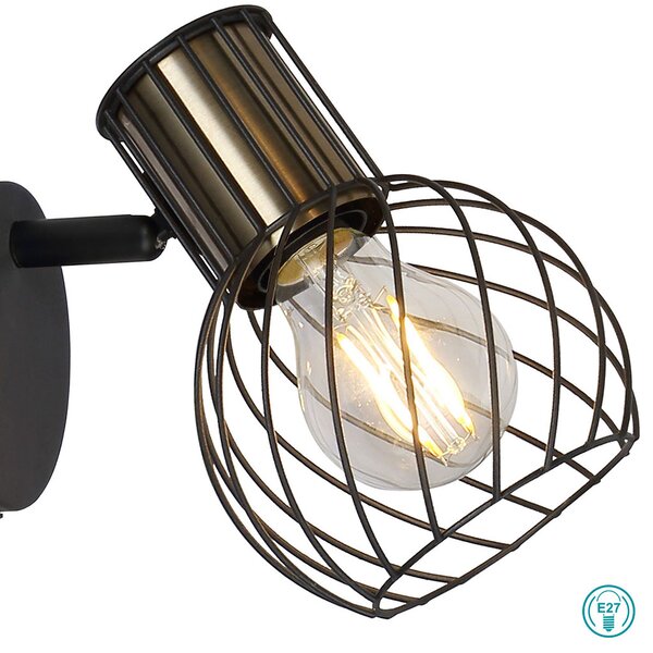 Απλίκα Globo Lighting Argusto 54013-1 Μαύρο