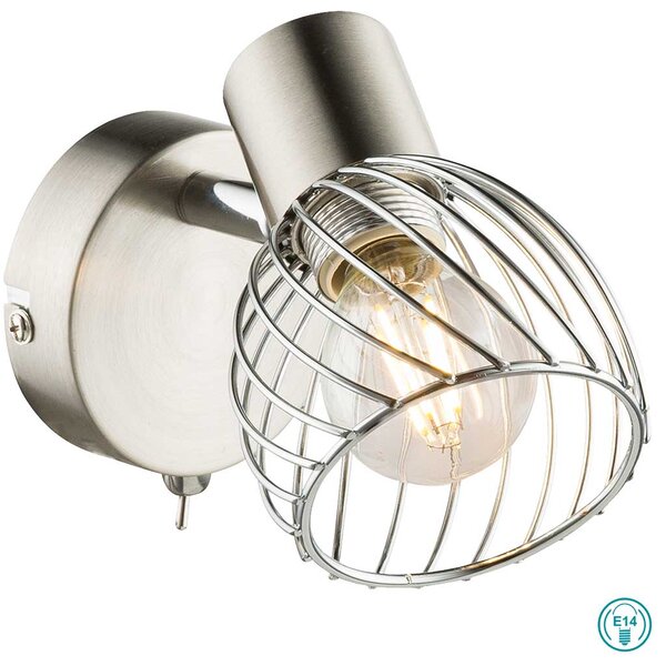 Απλίκα Globo Lighting Texas 54809-1 Νικελ Ματ