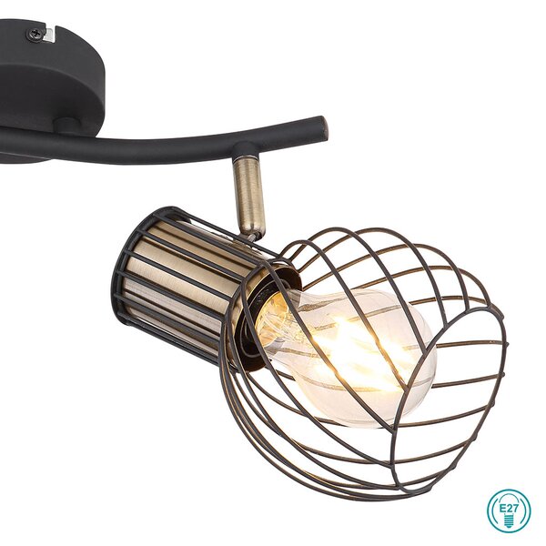 Φωτιστικό Οροφής Globo Lighting Argusto 54013-2 Μαύρο