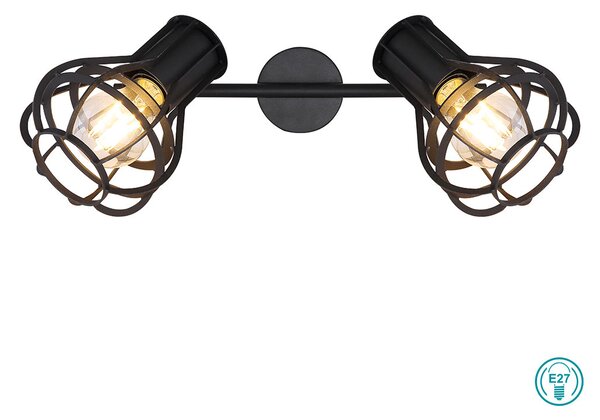 Φωτιστικό Οροφής Globo Lighting Clastra 15388-2 Μαύρο