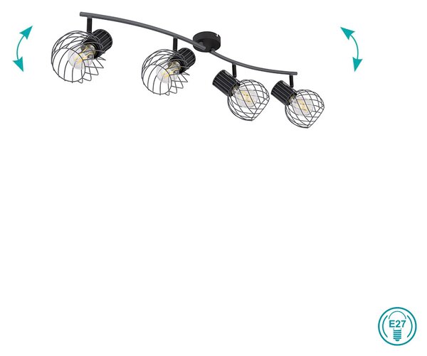 Φωτιστικό Οροφής Globo Lighting Beverone 54054-4