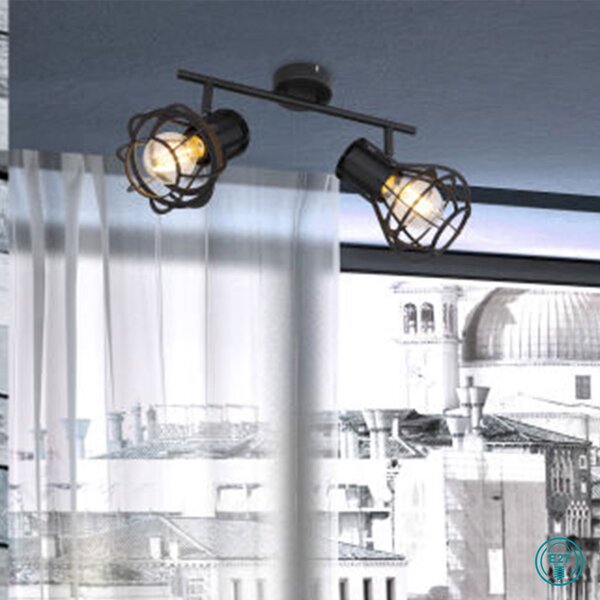 Φωτιστικό Οροφής Globo Lighting Clastra 15388-2 Μαύρο